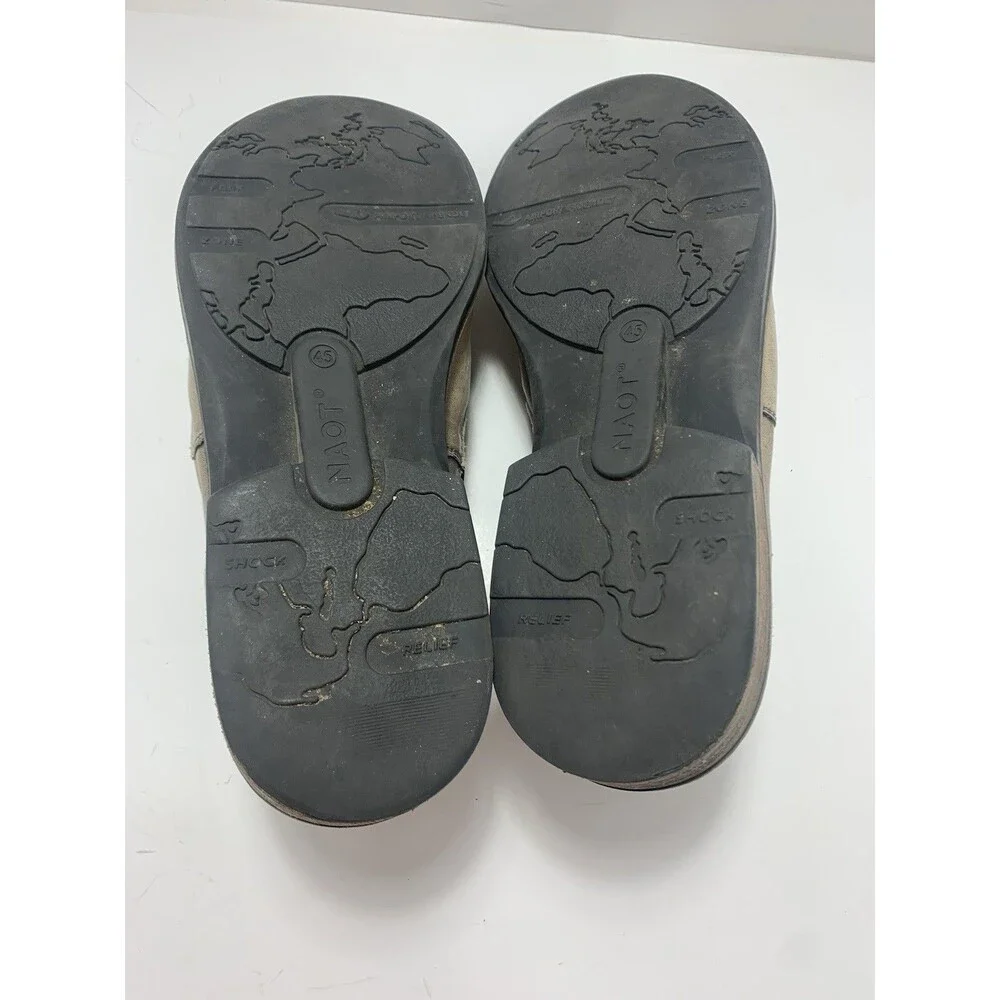 Naot Men’s Director Slip On Leather Gray Black Shoes Size 12-12.5 US